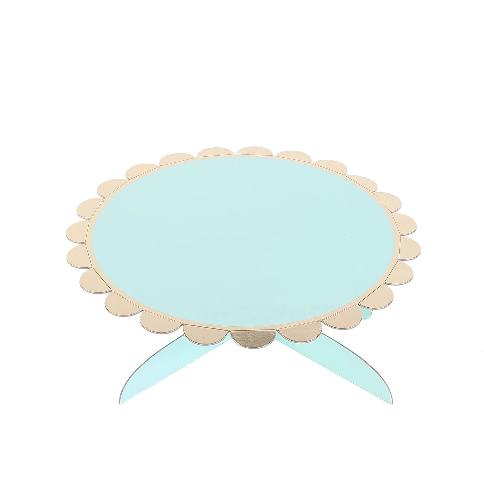 1-Tier Gold/Mint Cardboard Cupcake Dessert Cake Stand Holder 13"