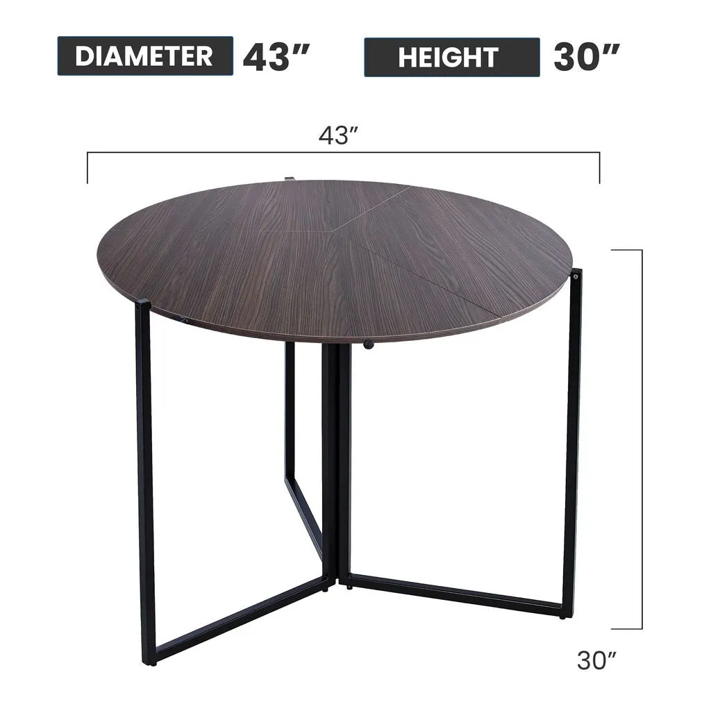 43" Folding Table Multi-Use in Chocolate
