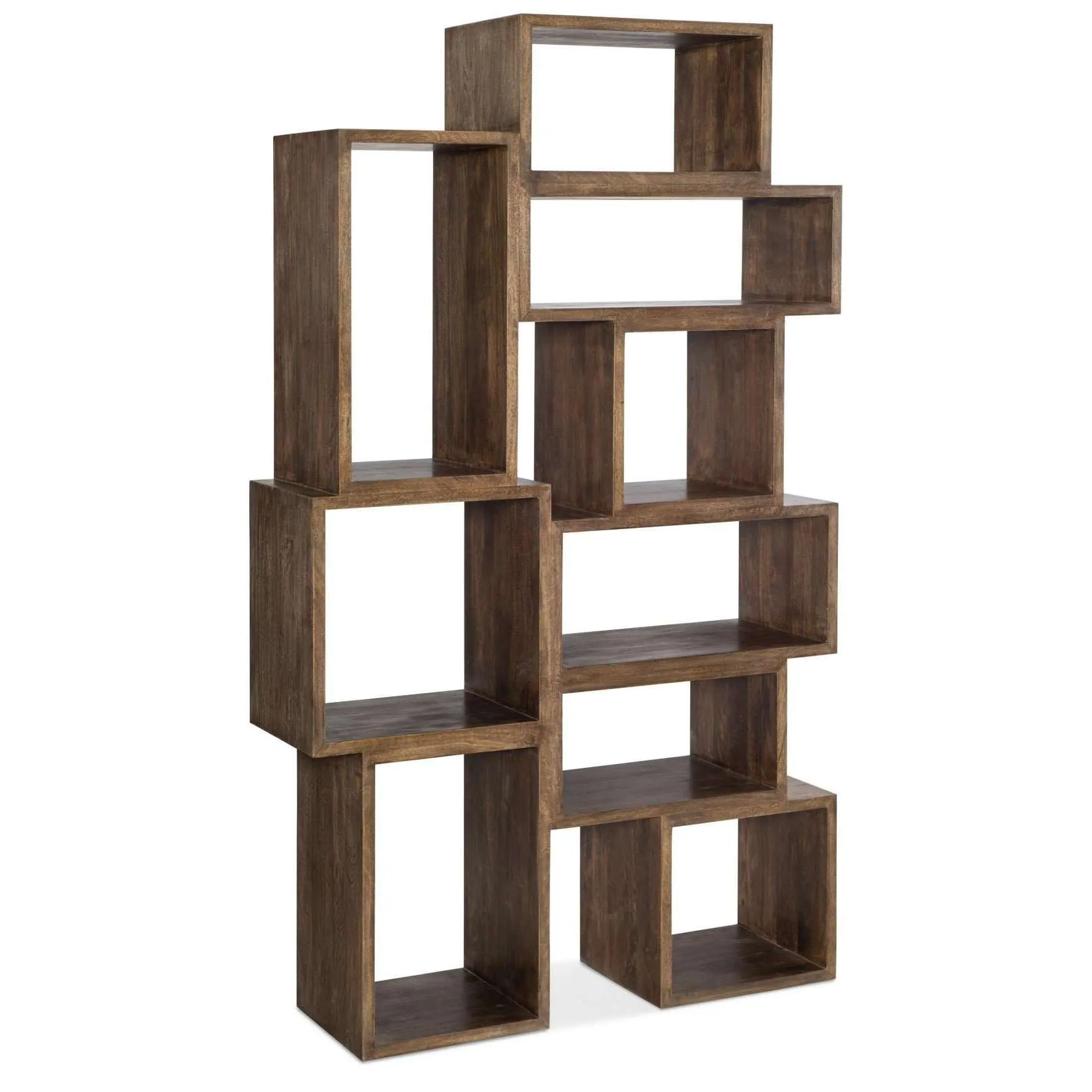 5681 Stylish Bookcase with Durable Mango Wood and Metal Frame | Perfect for Home Office Storage