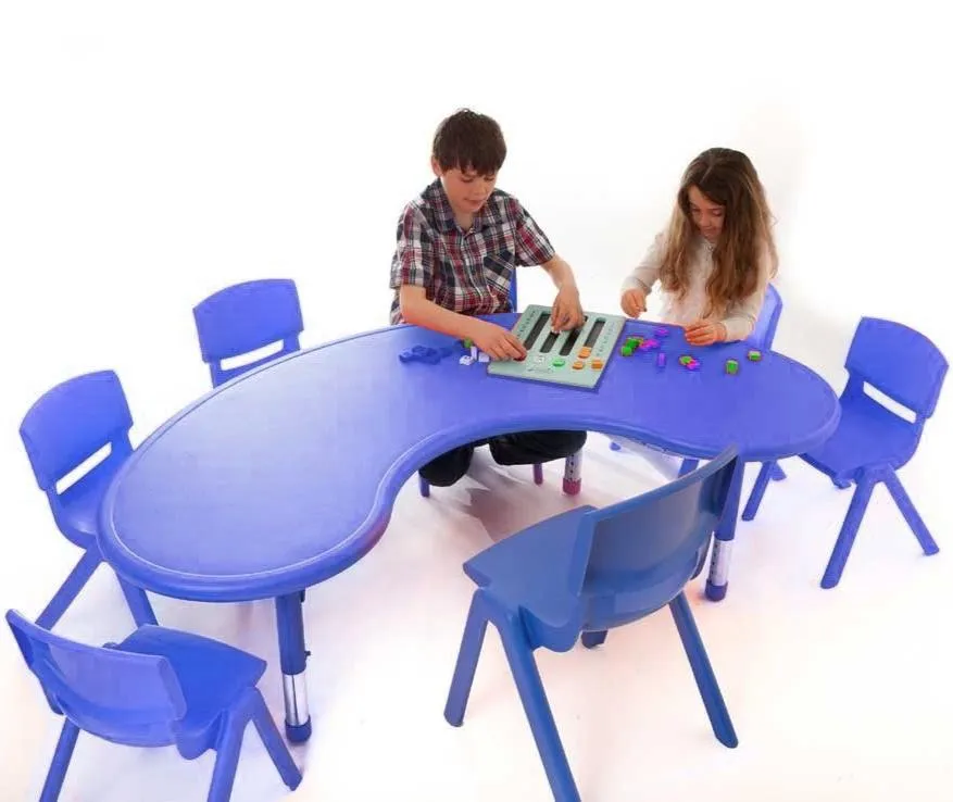 Adjustable Horseshoe Poly Table All Colours & Heights