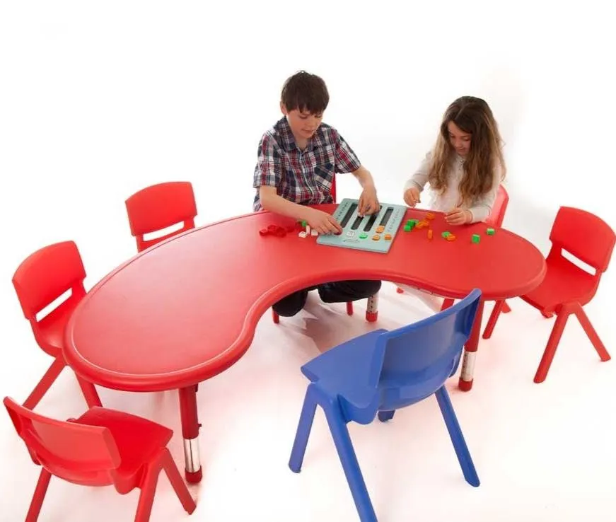 Adjustable Horseshoe Poly Table All Colours & Heights