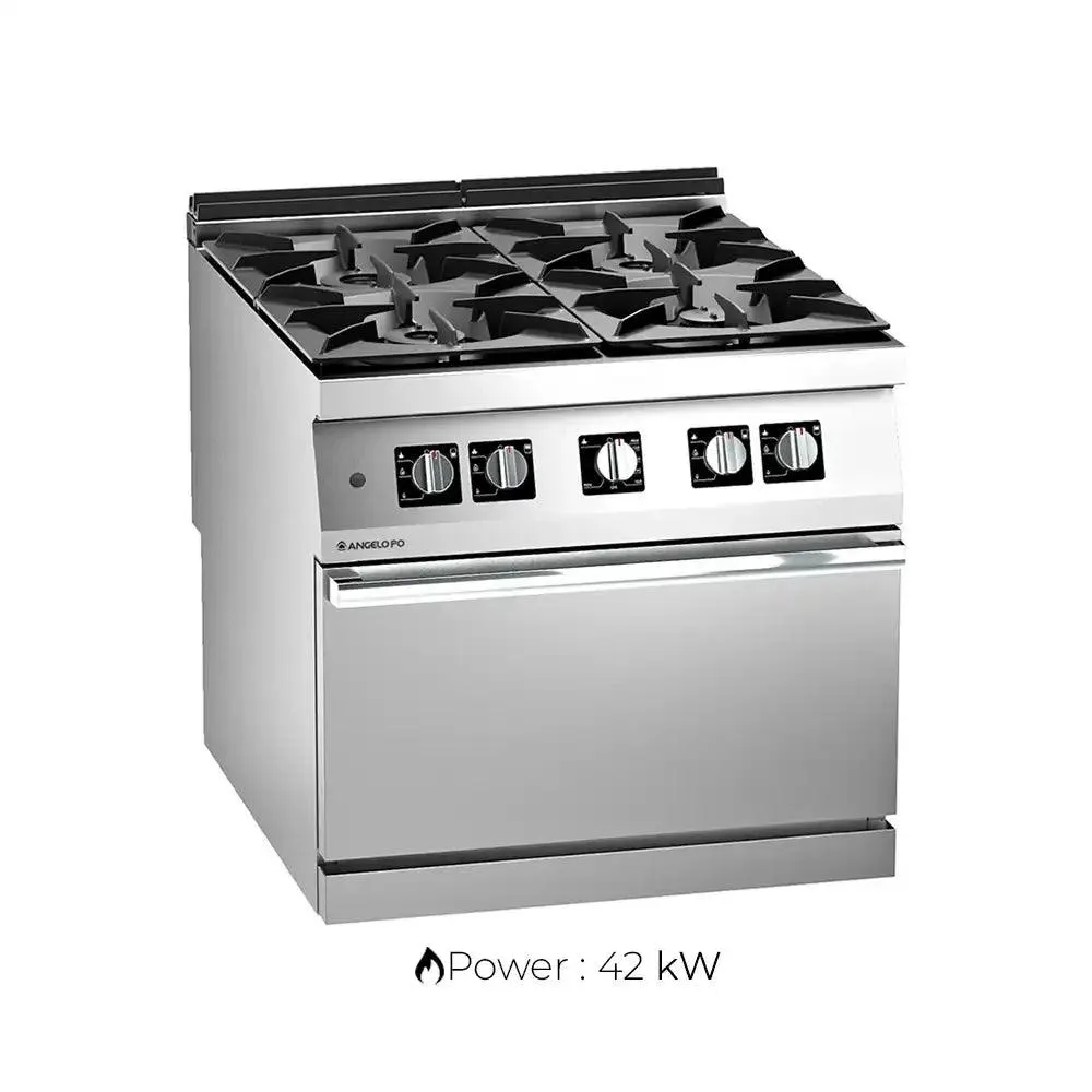 Angelo PO 1N1FAAG Gas Cooking Range 42 kW 4 Burners, 80 X 92 X 75 cm