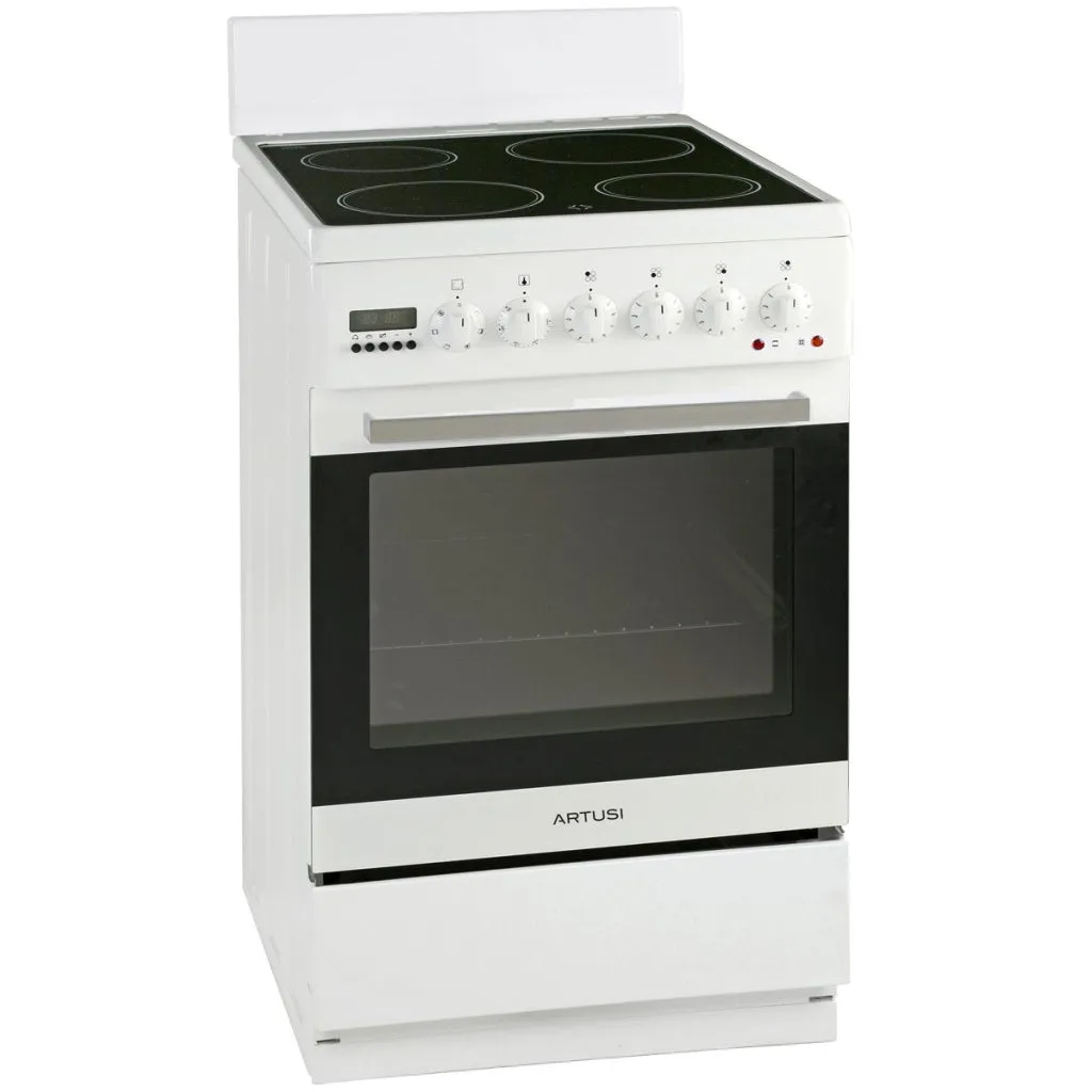 Artusi AFC607W 60cm White Electric Ceramic Cooktop Freestanding Stove