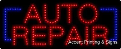 Auto Repair Flashing & Animated LED Sign (High Impact, Energy Efficient)