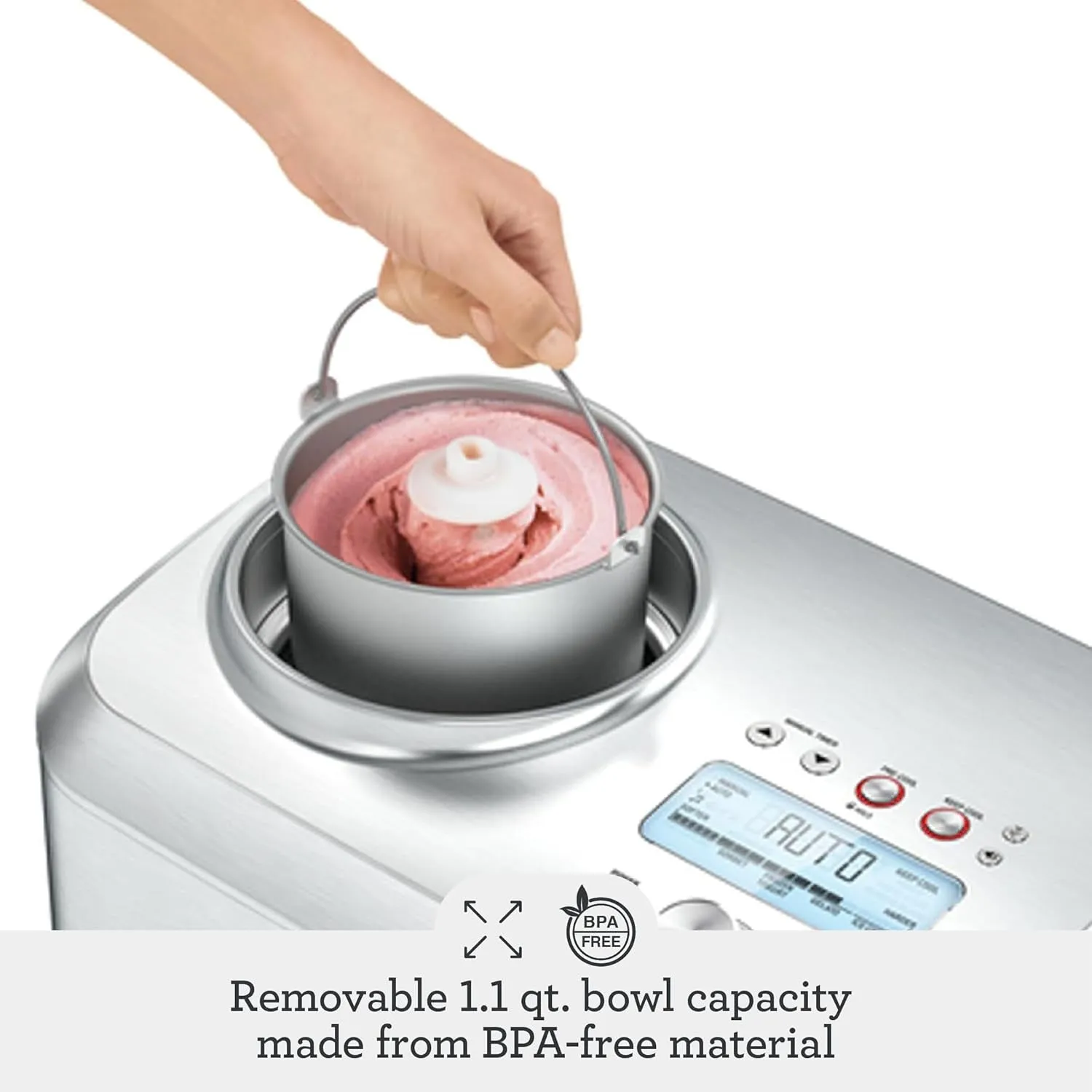 BCI600XL Smart Scoop Ice Cream Maker, Silver