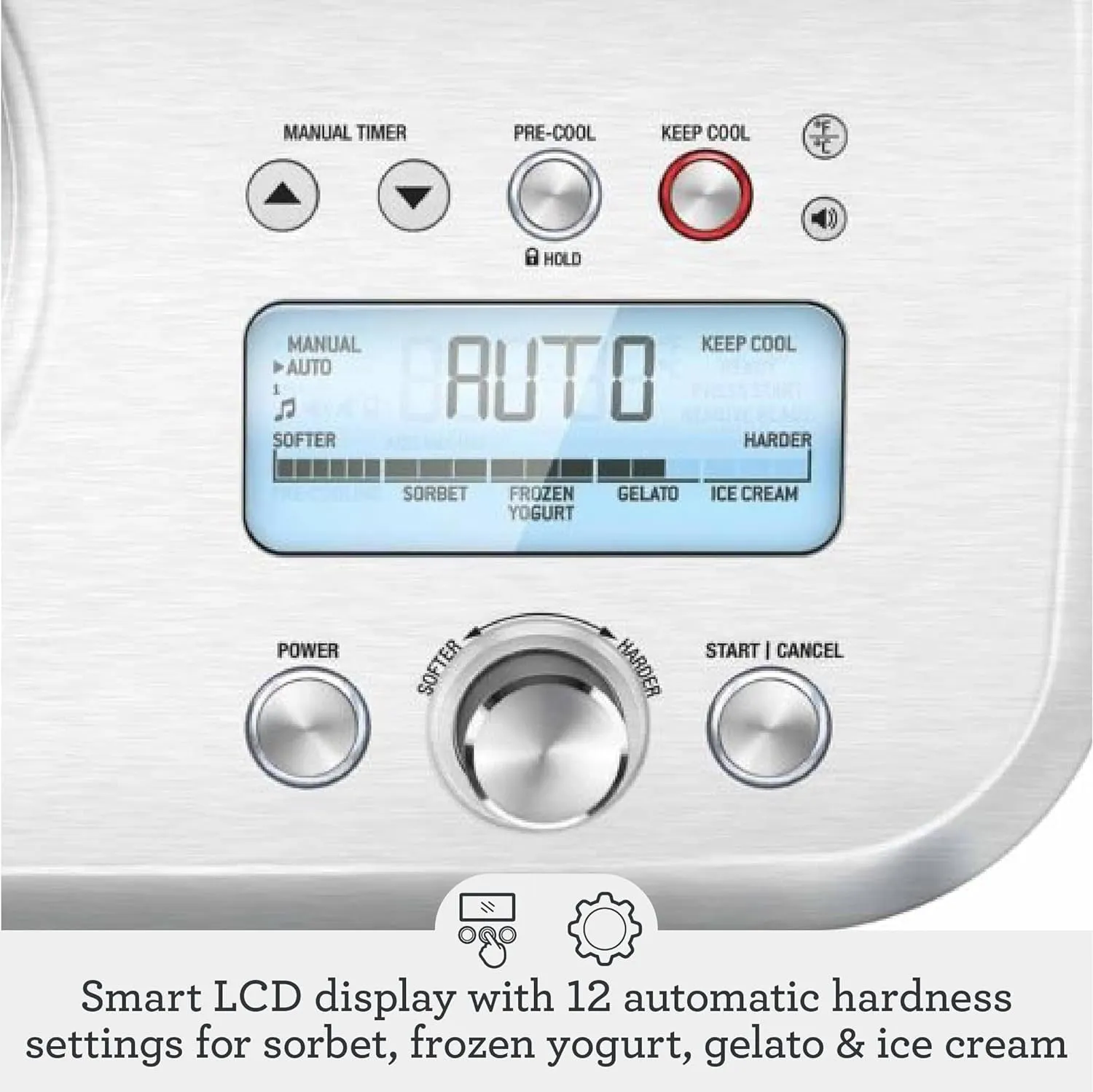 BCI600XL Smart Scoop Ice Cream Maker, Silver