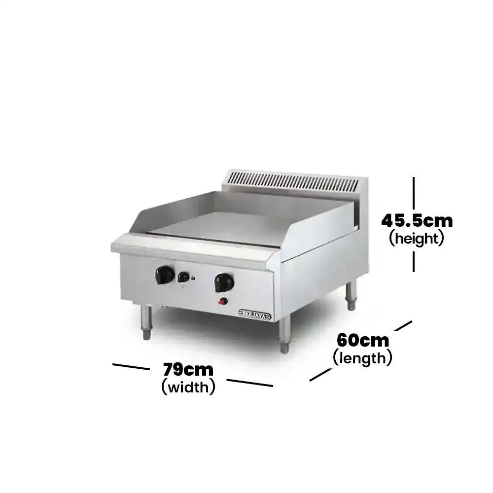 Berjaya GG2B/17 Gas Griddle 2 Burner Cooking Surface, Power 15.236 KW