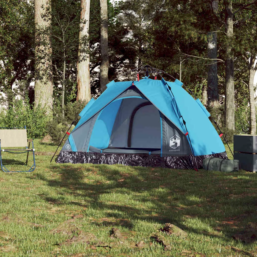 Camping Tent Dome 2-Person Blue Quick Release