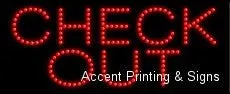 Check Out LED Sign (High Impact, Energy Efficient)