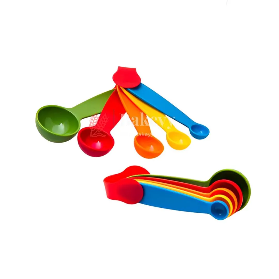 Colorful Measuring Spoon Set Of 5| Bright and Durable Kitchen Essential