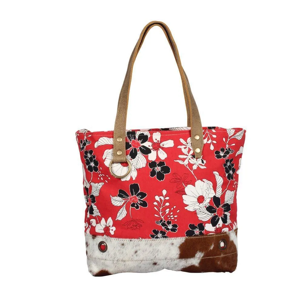 Coral Flower Tote Bag