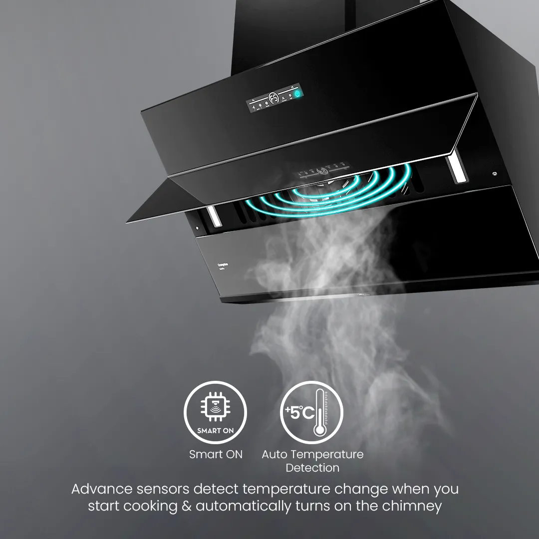 Crompton QuietPro Inverter Motor Inclined 90cm Filterless Chimney