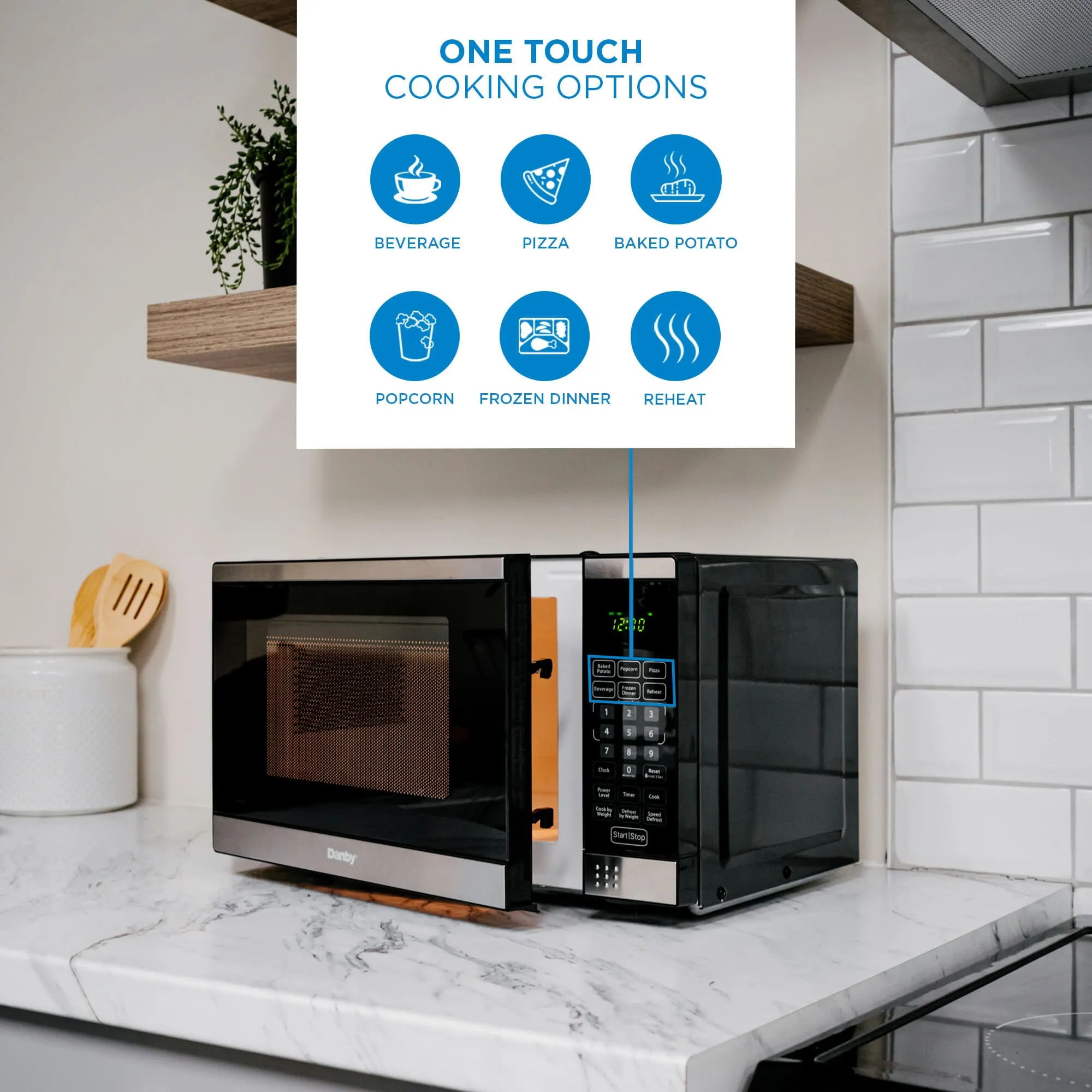 Danby DDMW007501G1 Designer 0.7 cu. ft. Space Saving Under the Cupboard Microwave