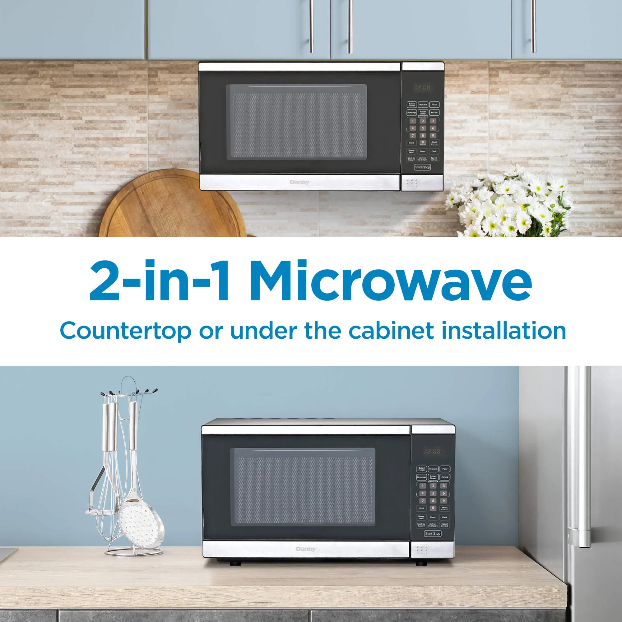 Danby DDMW007501G1 Designer 0.7 cu. ft. Space Saving Under the Cupboard Microwave