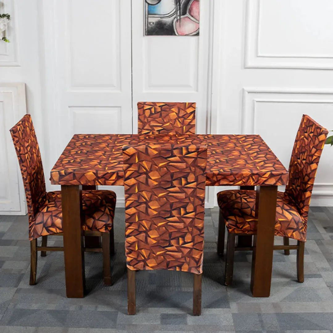 DivineTrendz Exclusive - Wood Smoke Elastic Chair & Table Covers