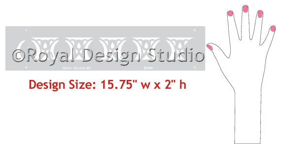 Easy Egg & Dart Furniture Stencil