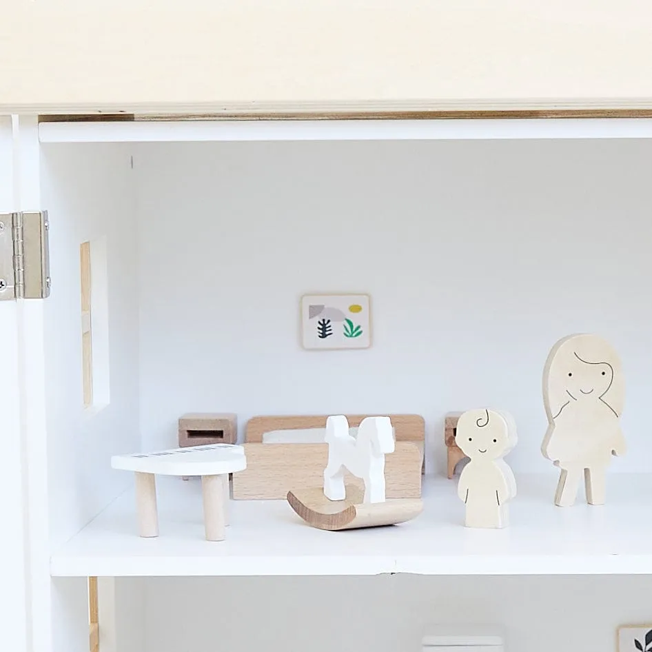ELSA Doll House with Furniture & Doll Family Set