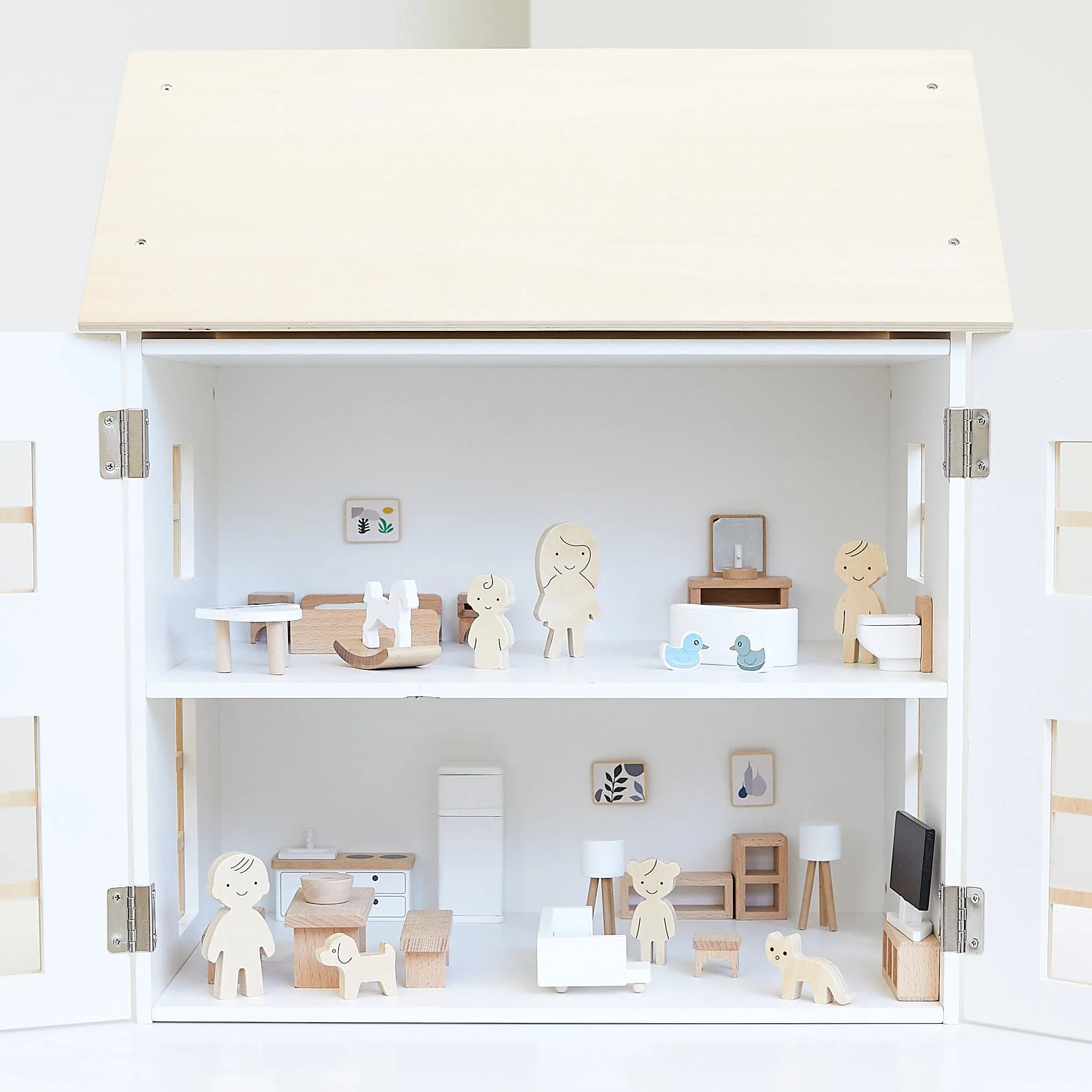ELSA Doll House with Furniture & Doll Family Set