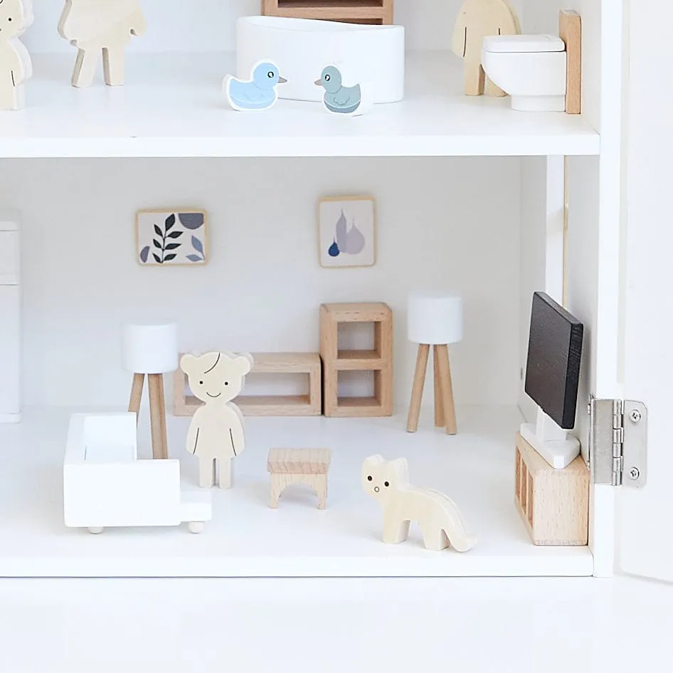 ELSA Doll House with Furniture & Doll Family Set