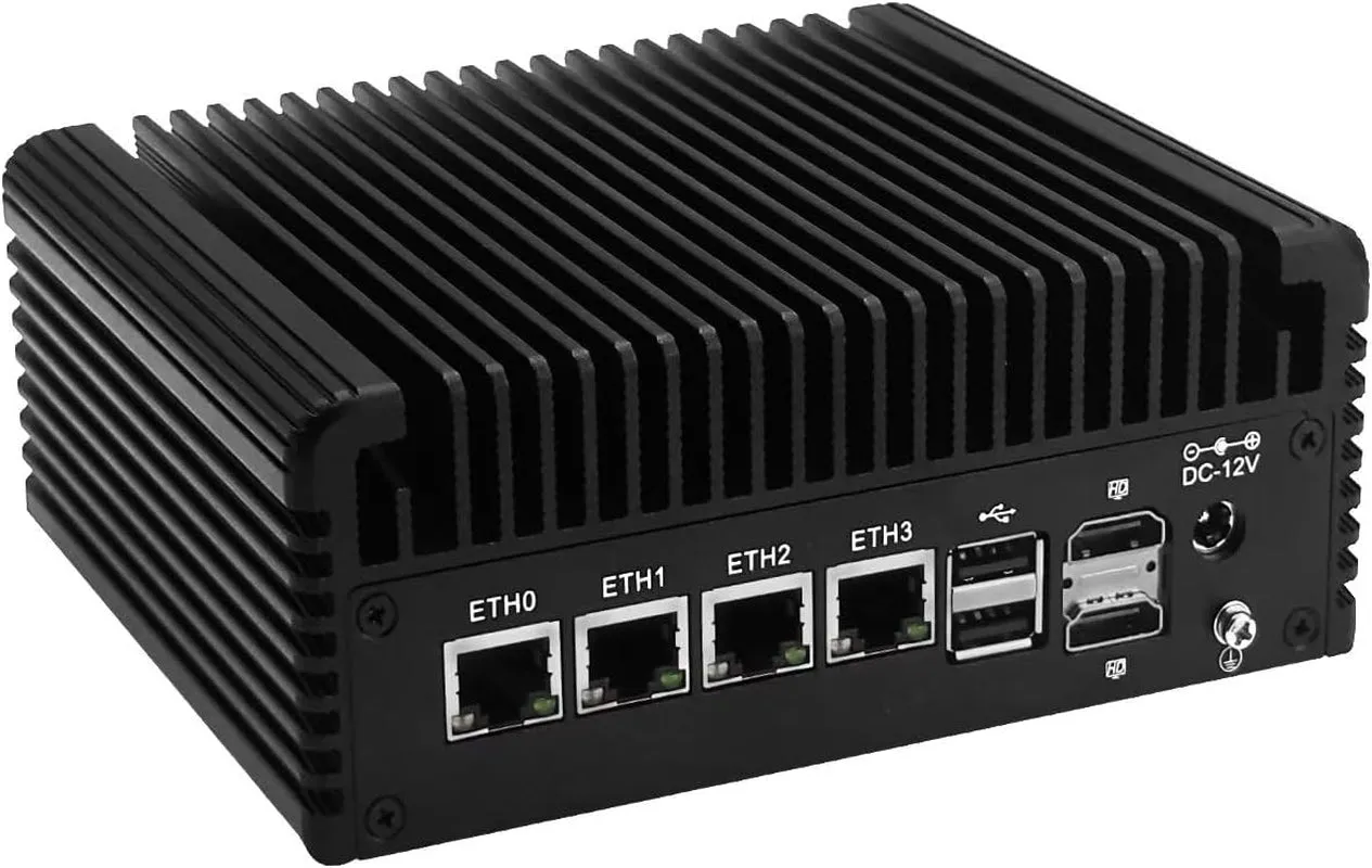 Firewall Mini PC I3 N355 (Up to 3.9Ghz), Fanless Network Appliance with 4 X 2.5Gbe I226-V, Win/Opnsense