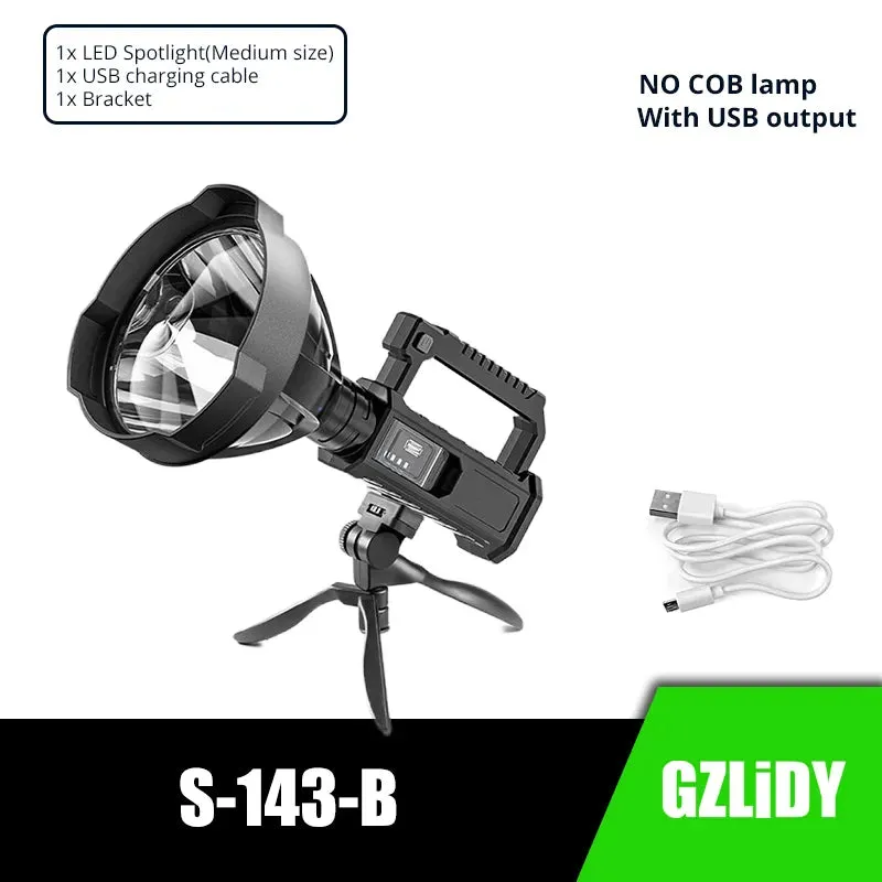 High Power LED Flashlight Powerful XHP70 Torch Waterproof Fishing Lantern USB Rechargeable Spotlight Searchlight Camping Lamp