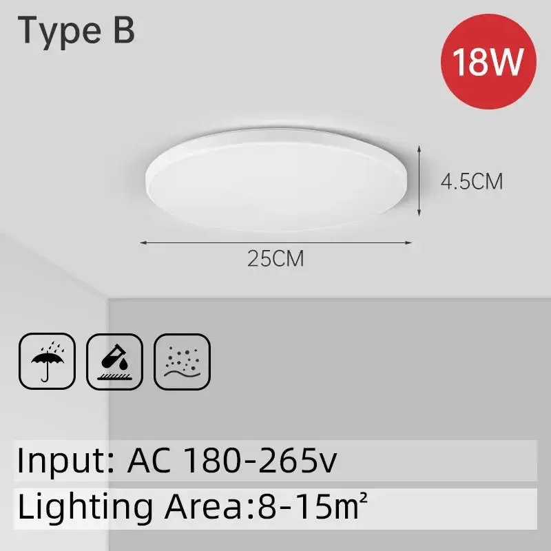 Housing Led Ceiling Lamp Home Ultra Bright for Living Room Dimmable LED Panel Lamp for Bedroom Kitchen Corridor Ceil Lighting