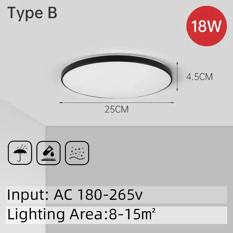 Housing Led Ceiling Lamp Home Ultra Bright for Living Room Dimmable LED Panel Lamp for Bedroom Kitchen Corridor Ceil Lighting