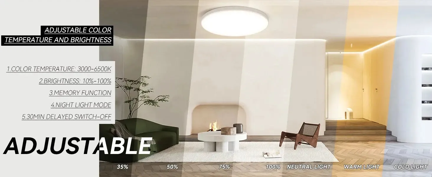 Housing Led Ceiling Lamp Home Ultra Bright for Living Room Dimmable LED Panel Lamp for Bedroom Kitchen Corridor Ceil Lighting