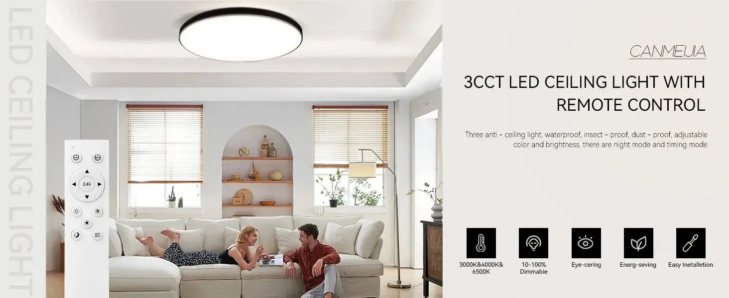 Housing Led Ceiling Lamp Home Ultra Bright for Living Room Dimmable LED Panel Lamp for Bedroom Kitchen Corridor Ceil Lighting
