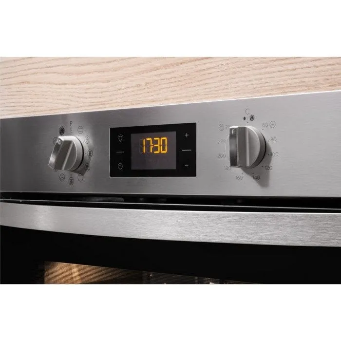 Indesit IFW3841PIX Multifunction Electric Built-in Single Oven With Pyrolytic Cleaning - Stainless Steel
