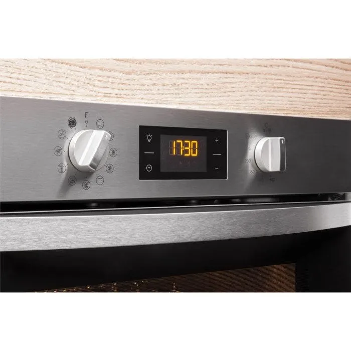 Indesit IFW3841PIX Multifunction Electric Built-in Single Oven With Pyrolytic Cleaning - Stainless Steel
