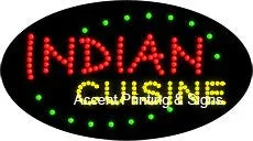 Indian Cuisine Flashing & Animated LED Sign (High Impact, Energy Efficient)