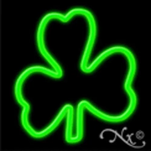 Irish Shamrock Handcrafted Energy Efficient Real Glasstube Neon Sign