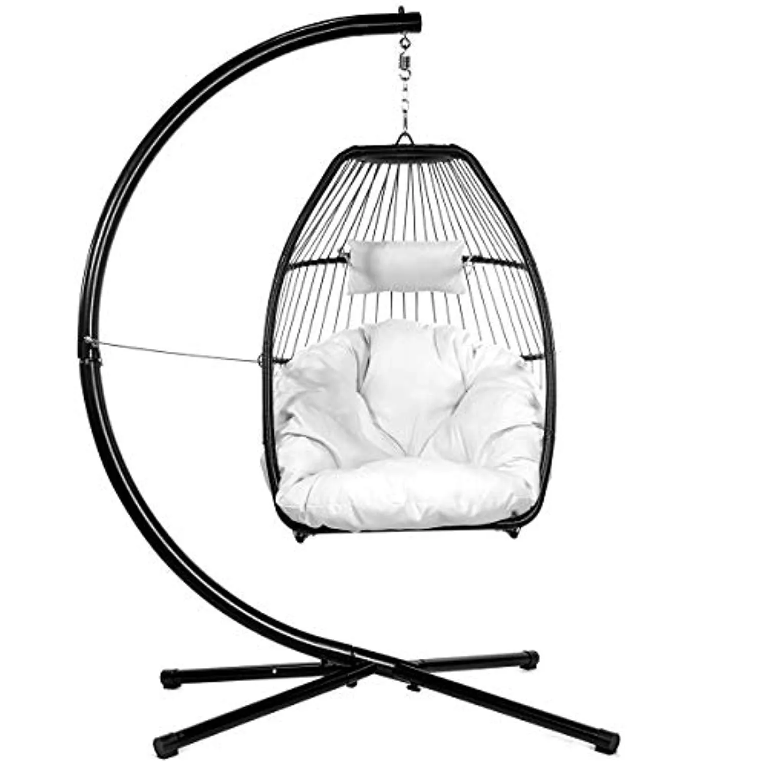 Luxury Wicker Hanging Chair - Swing Patio Egg Chair UV Resistant