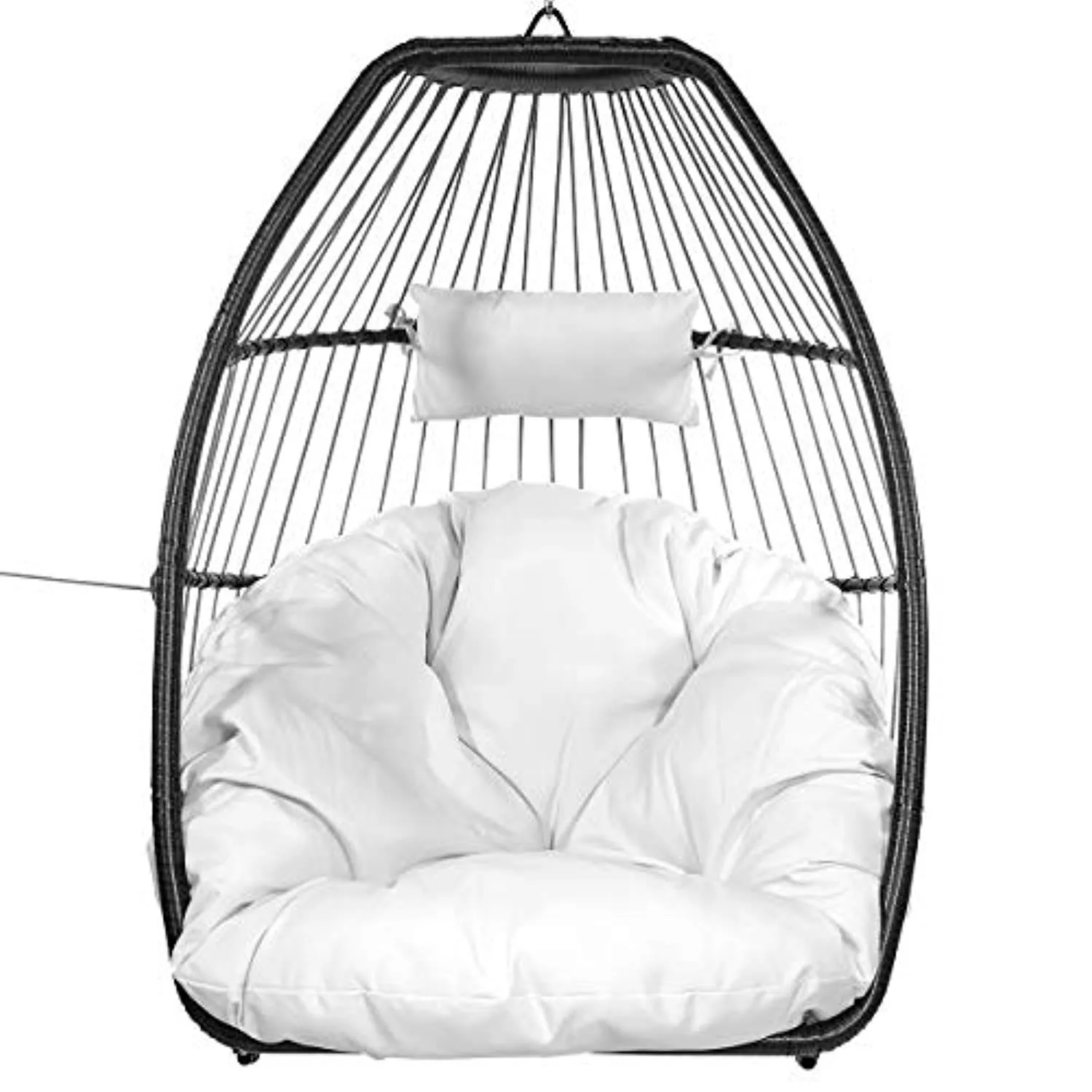 Luxury Wicker Hanging Chair - Swing Patio Egg Chair UV Resistant