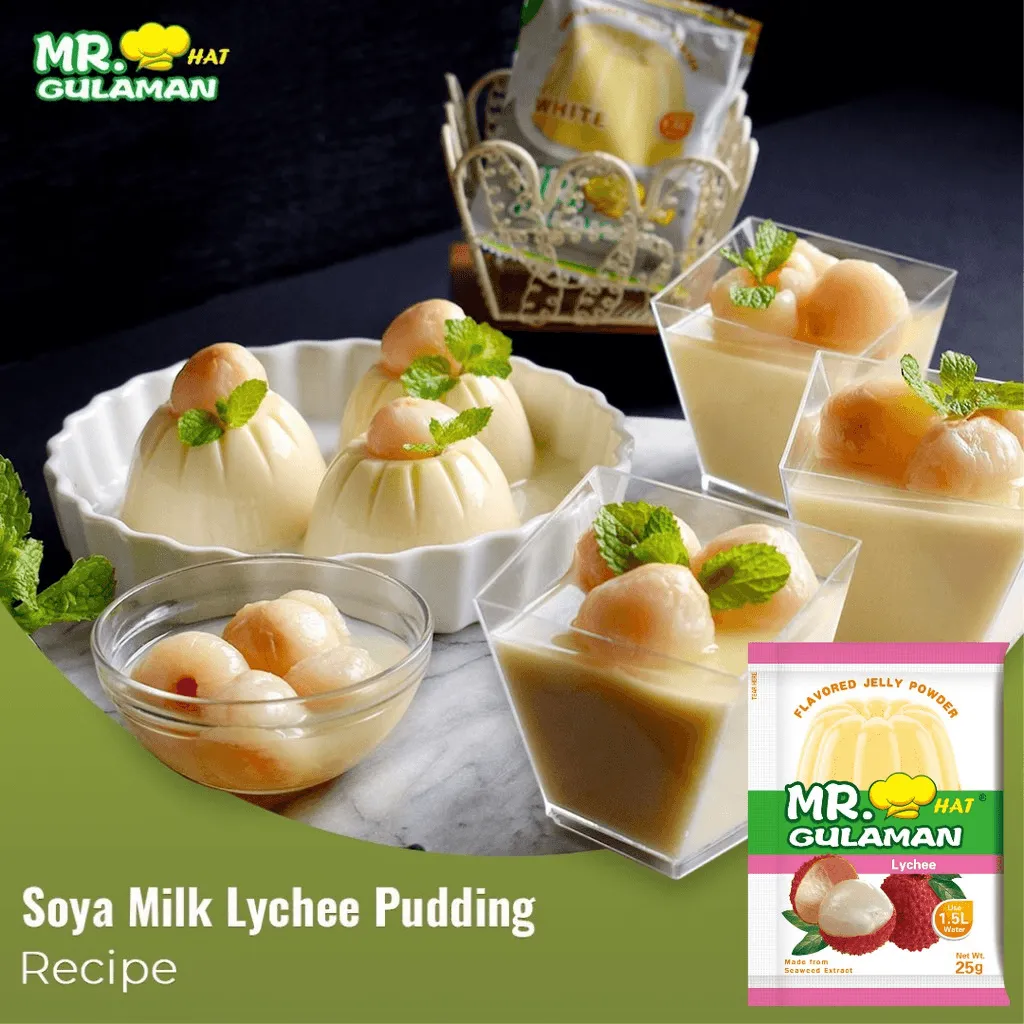 Mr. Hat Gulaman Flavored Lychee 10pcs Pack × 25g