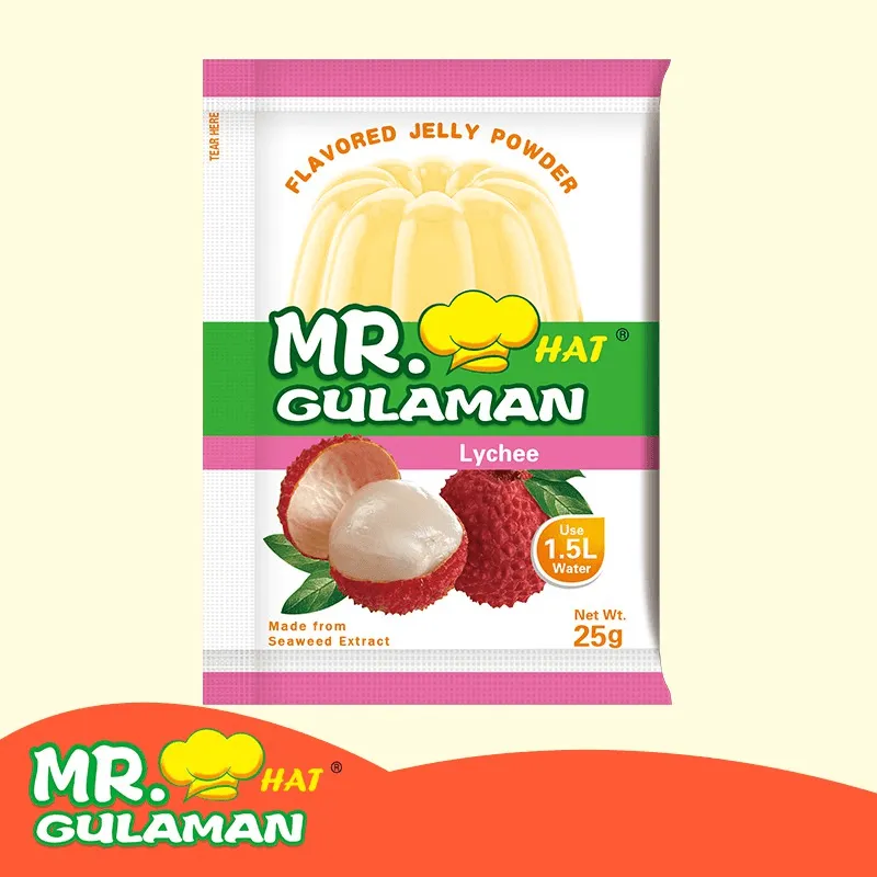 Mr. Hat Gulaman Flavored Lychee 10pcs Pack × 25g