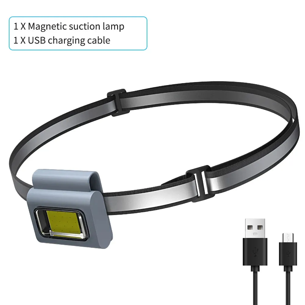 Multifunctional LED Portable Light With Magnetic Charging Light Clothes Clip Running Light Silicone Work Strong Light Headlamp