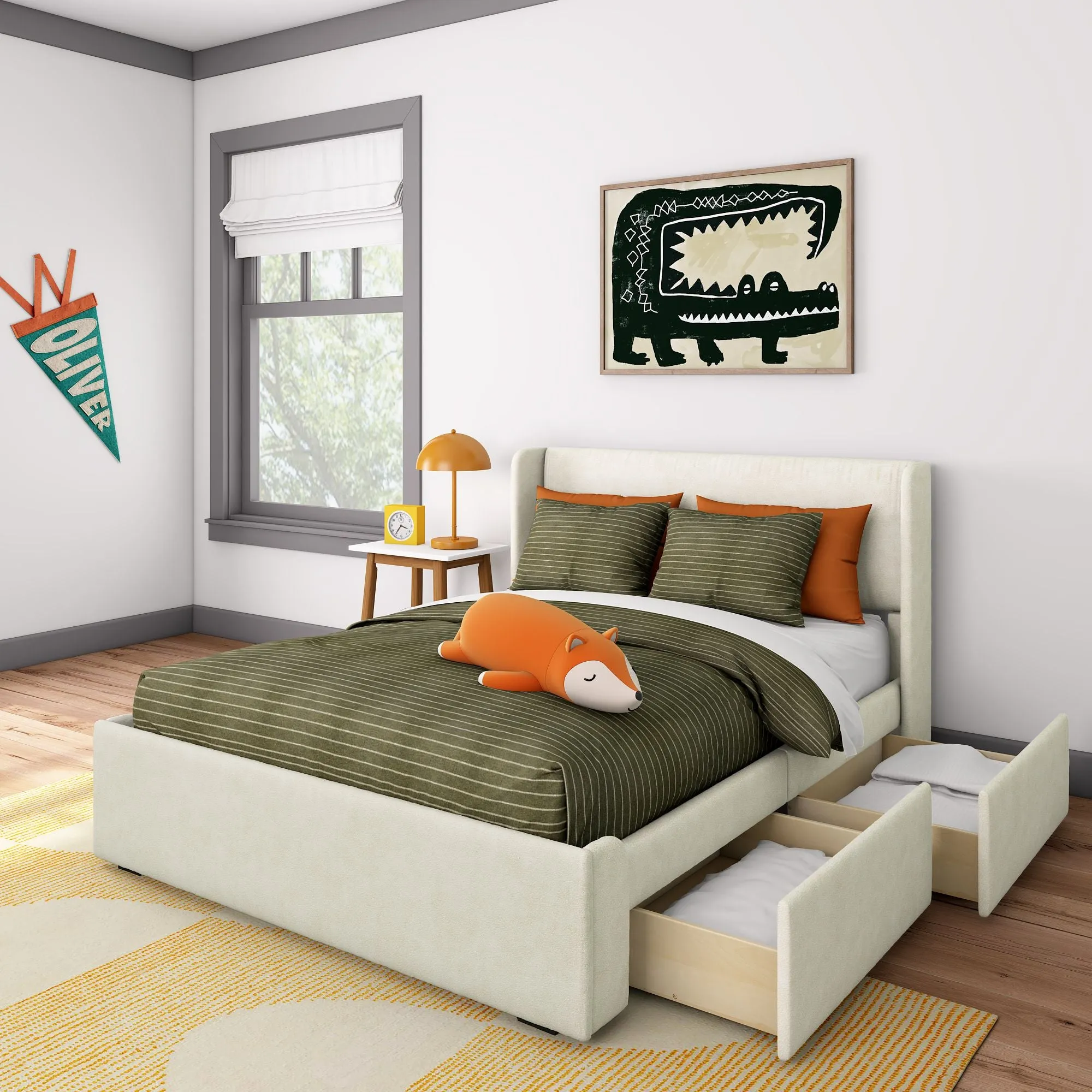 Nicholas Upholstered Full Bed With Storage