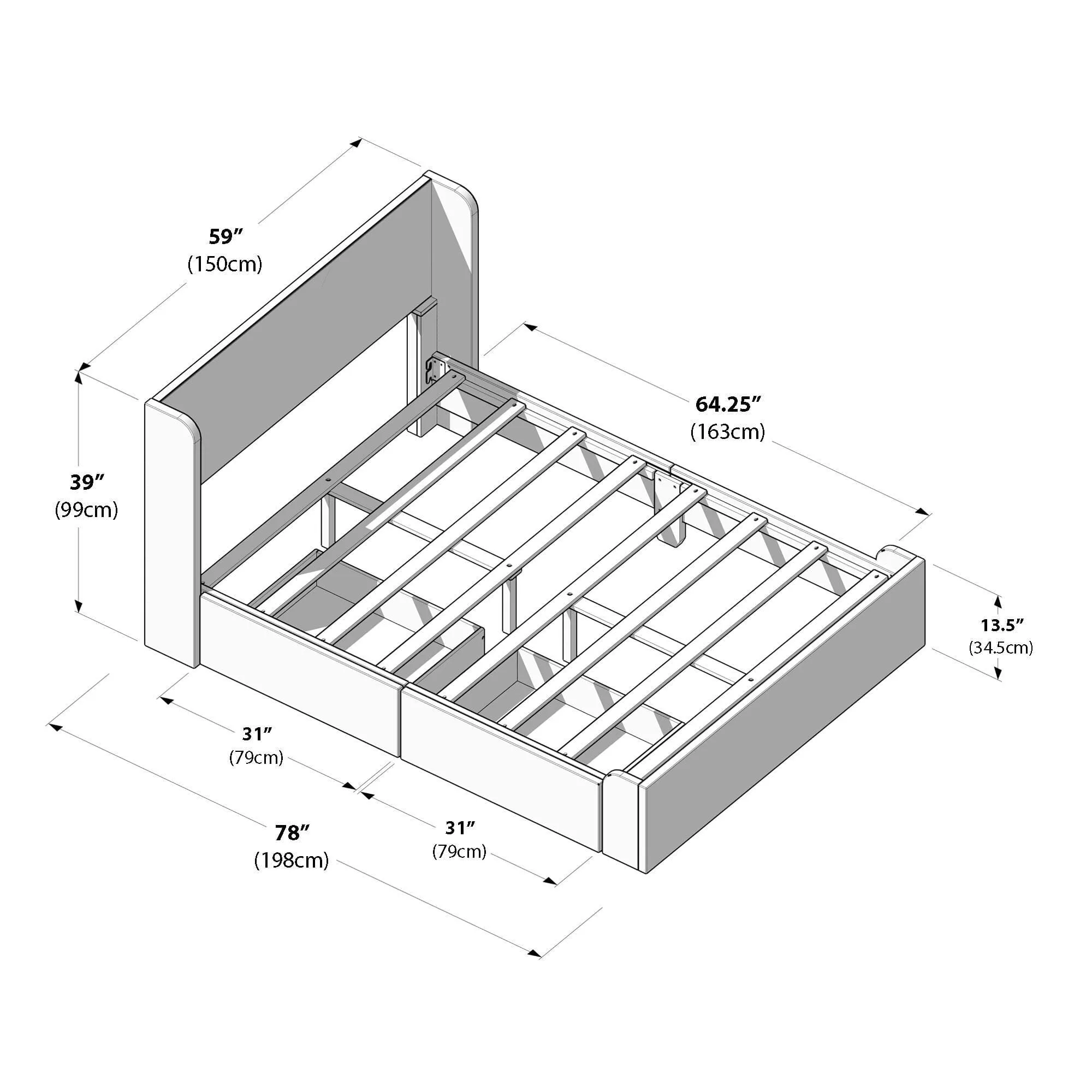 Nicholas Upholstered Full Bed With Storage