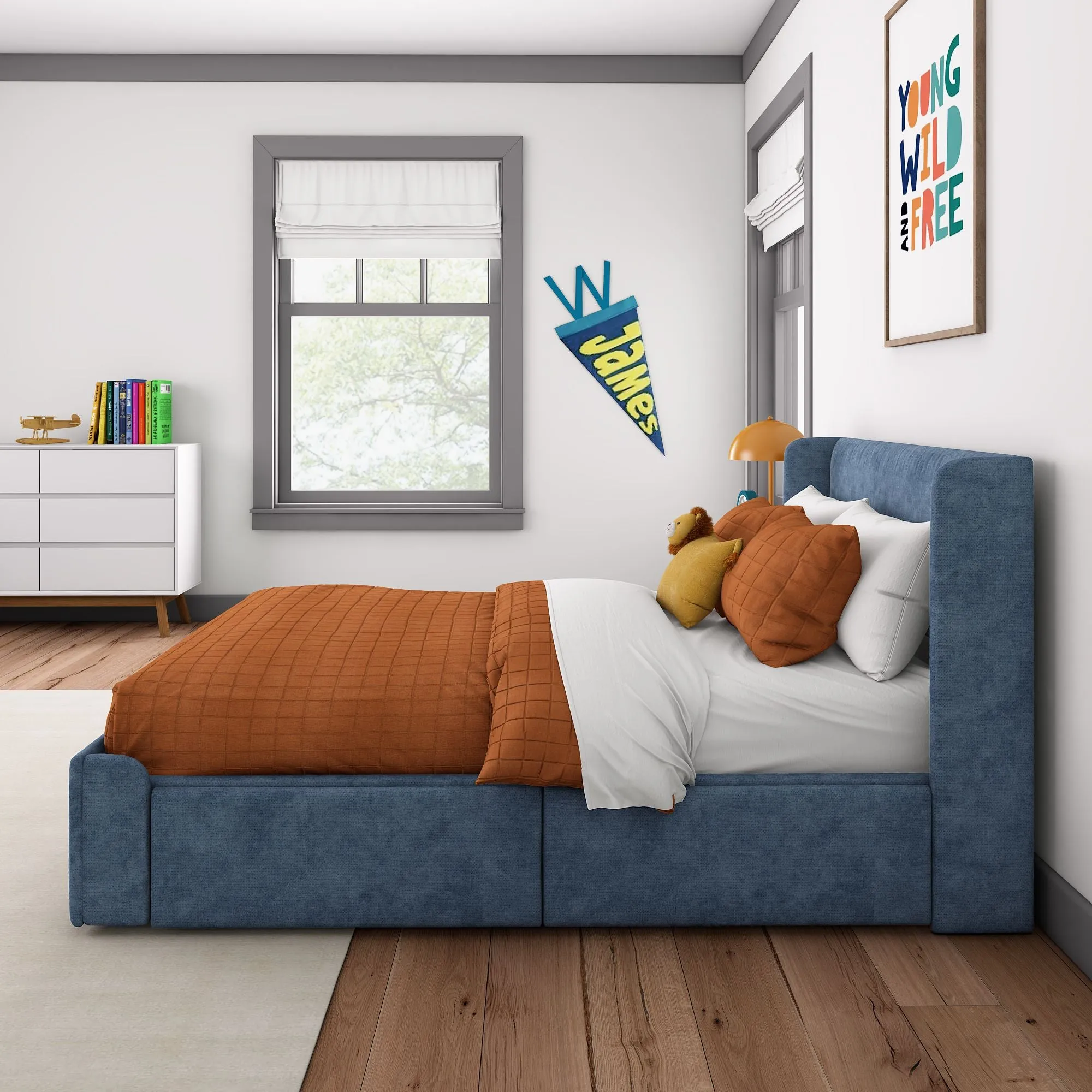 Nicholas Upholstered Full Bed With Storage