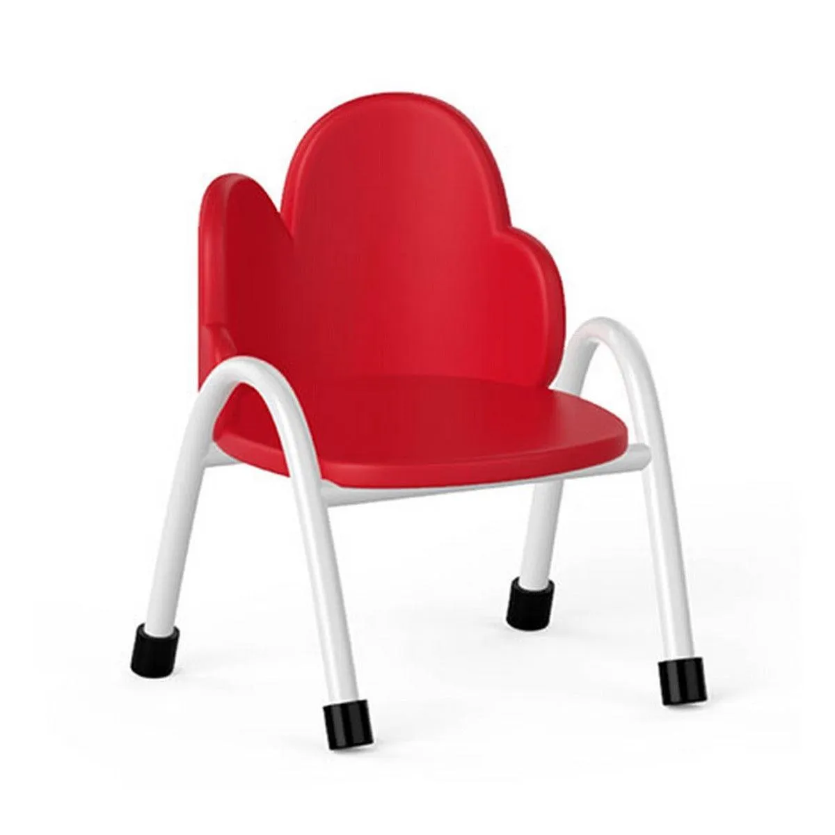 Ok Play Cloud Chair, Study Chair, Sturdy And Durable Chair, Plastic Chair, Perfect For Home, Creches And School, Red, 5 to 10 Years, Height 12 Inches
