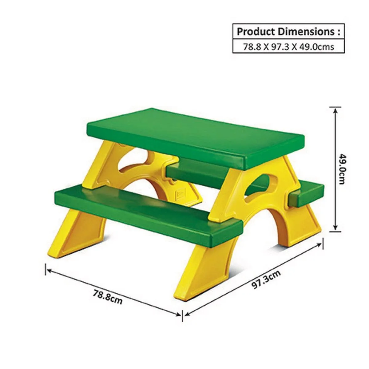 Ok Play Joy Station, Comfort And Safety For Four Kids, Perfect For Home And School, Green & Yellow, 2 to 4 Years
