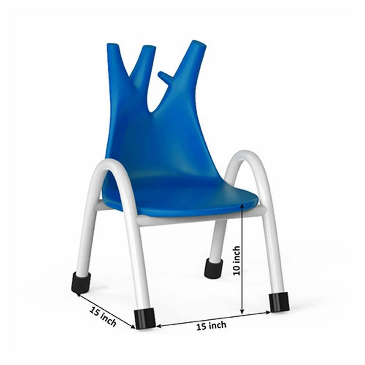 Ok Play Trunk Chair, Study Chair, Sturdy And Durable Chair, Plastic Chair, Perfect For Home, Creches And School, Blue, 5 to 10 Years, Height 10 Inches