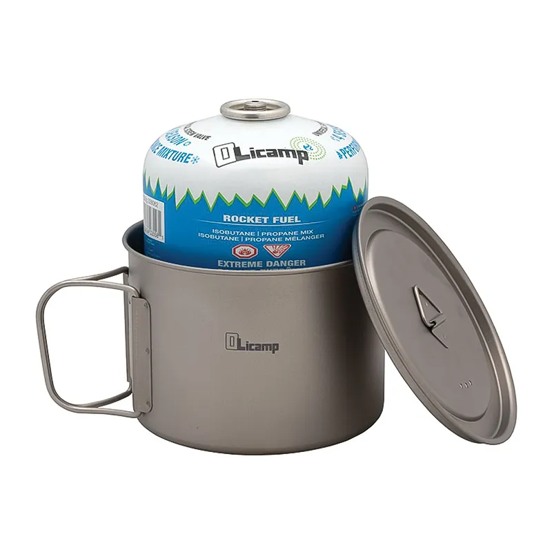 Olicamp Space Saver Pot with Lid (Titanium)