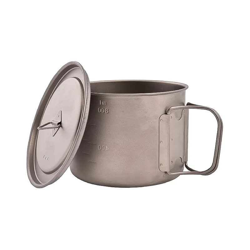 Olicamp Space Saver Pot with Lid (Titanium)