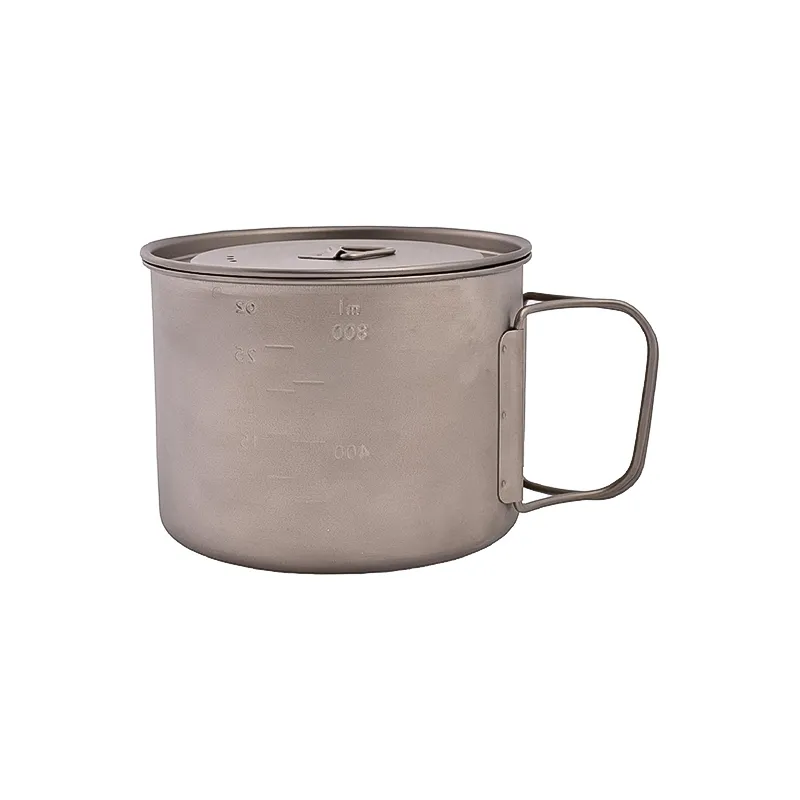 Olicamp Space Saver Pot with Lid (Titanium)