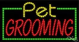 Pet Grooming LED Sign (High Impact, Energy Efficient)