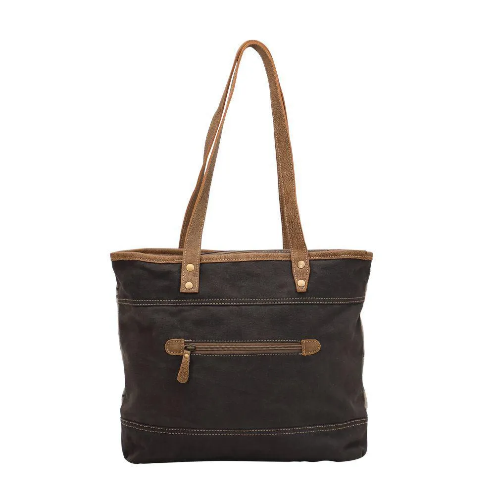 Petal Print Canvas Tote Bag
