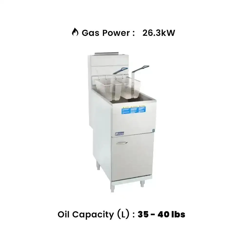 Pitco 35C S Gas Range Fryer With Undercabinet 16.5 x 14.6 x 33.6 cm